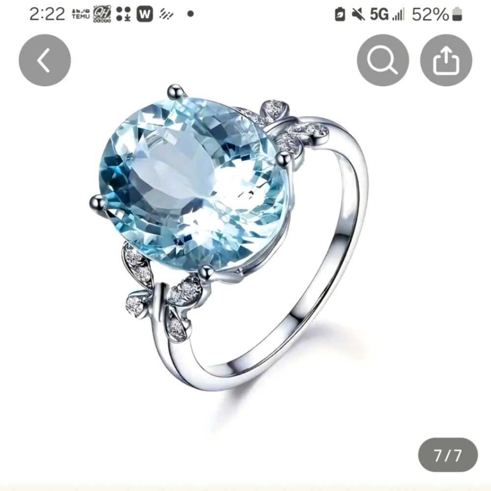 Aquamarine ring
